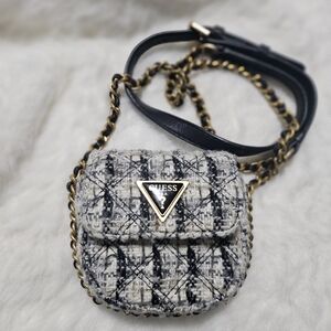 GUESS Giully Micro/Mini Tweed Crossbody Bag